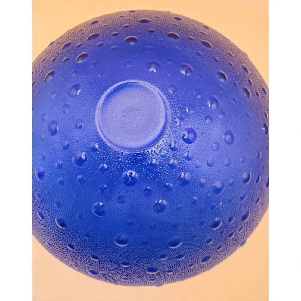 70's Zabkowic Cobalt Blue Large Pressed Glass Bowl 14.5